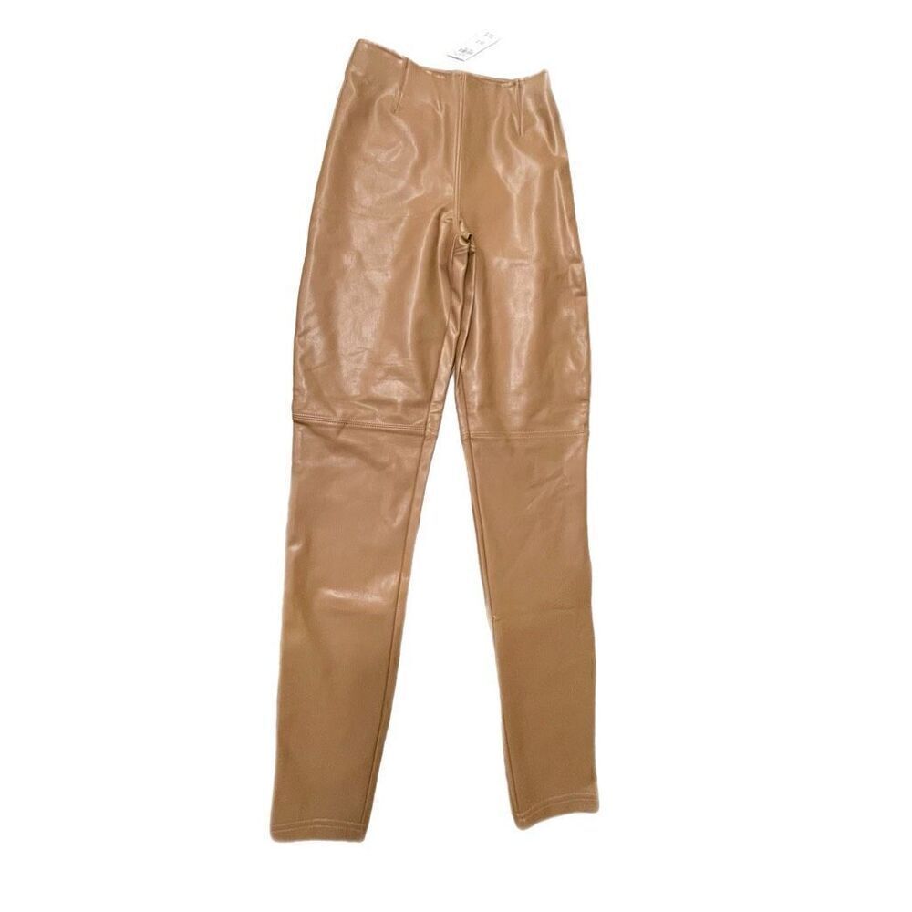ABERCROMBIE & FITCH Women’s Curve Love Vegan Leather Skinny Pant